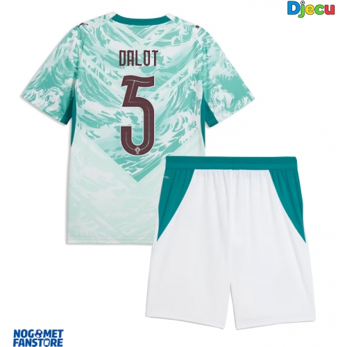 Portugal Diogo Dalot #5 Gostujuci Dres za djecu SP 2026 Kratak Rukav (+ Kratke hlače)